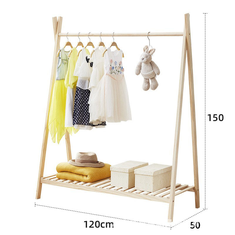 Wide 50 solid wood fork fork under the net coat rack