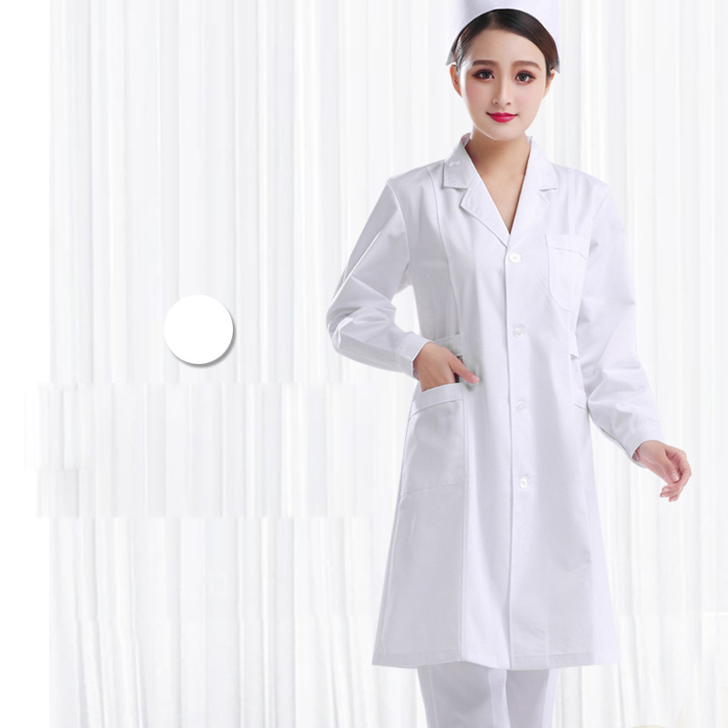 White suit collar Nurse dress Long sleeve thin   nurse pants   hat (good quality)