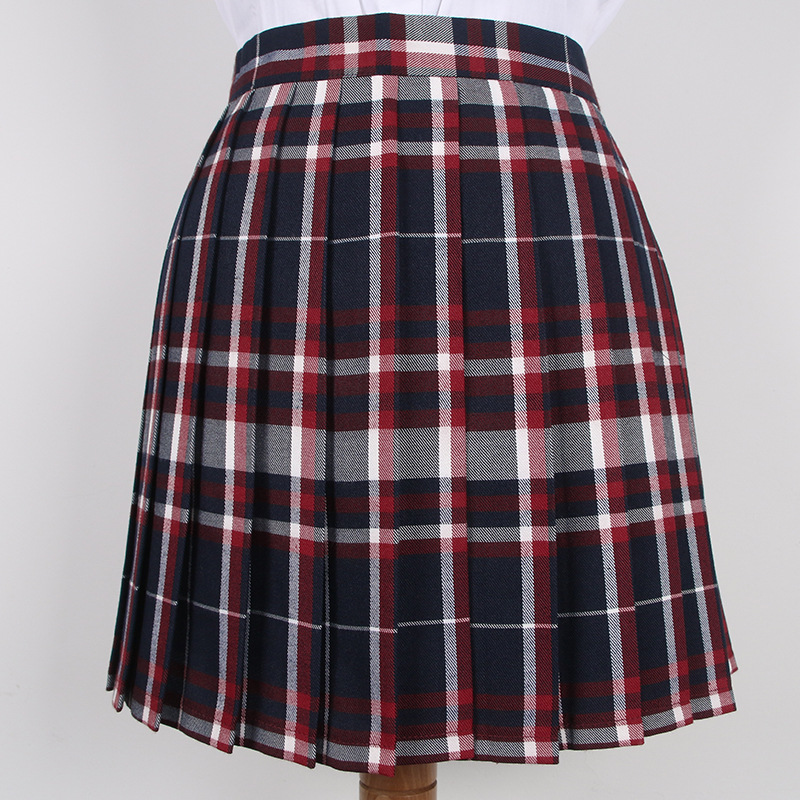 LAN wide white red 37 grid skirt