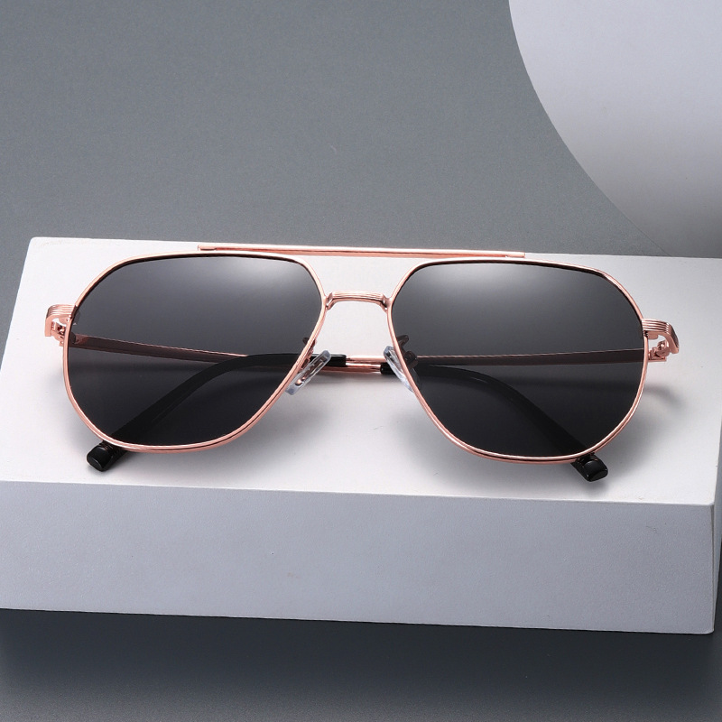 Rose gold frame with black-gray sheet