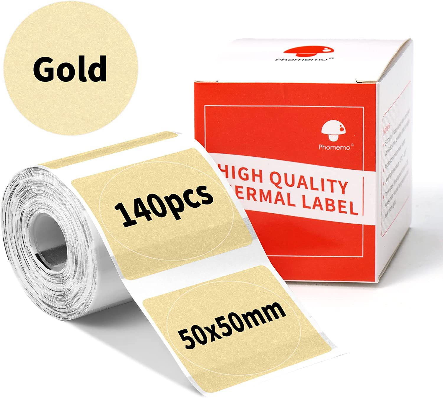 Transparent gold round 50*50mm-140 pieces