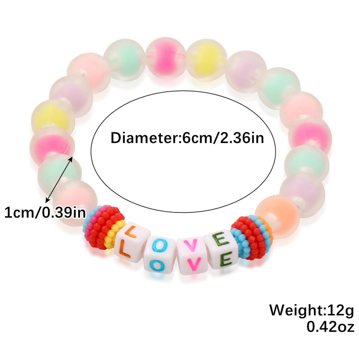 S2304-1 LOVE letter beading