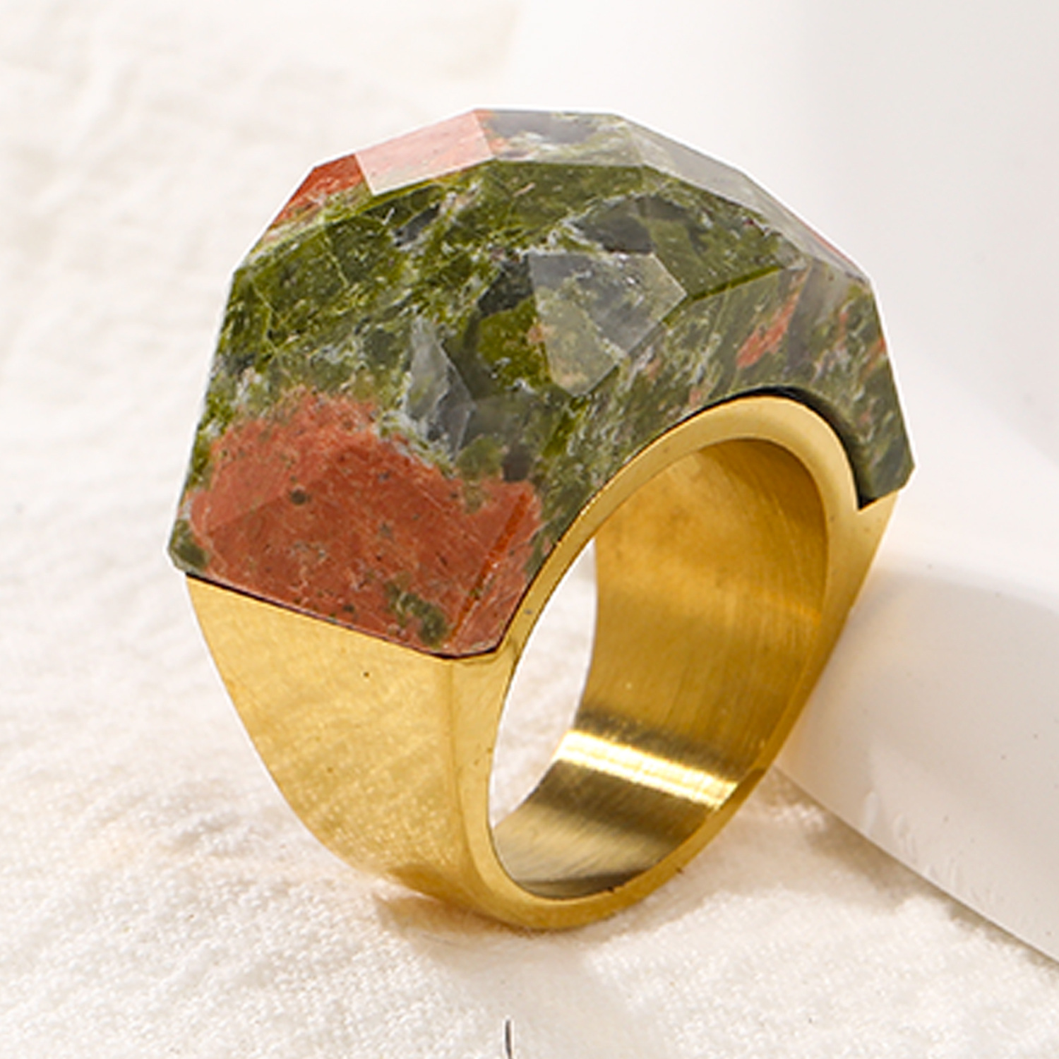 Golden natural greenstone 6