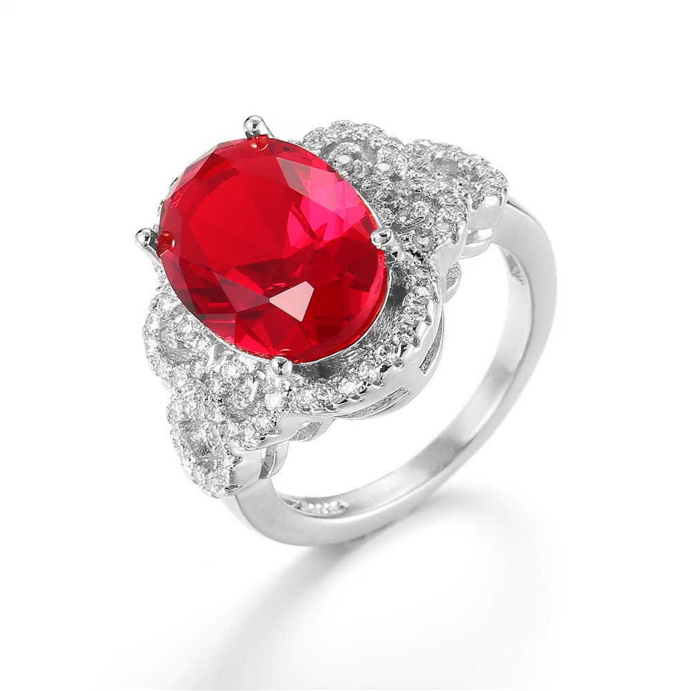 White gold red diamond