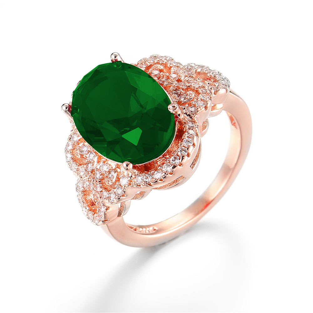 4:Rose gold green diamond