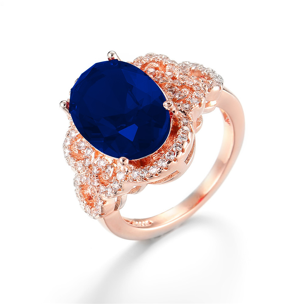 5:Rose gold blue diamond