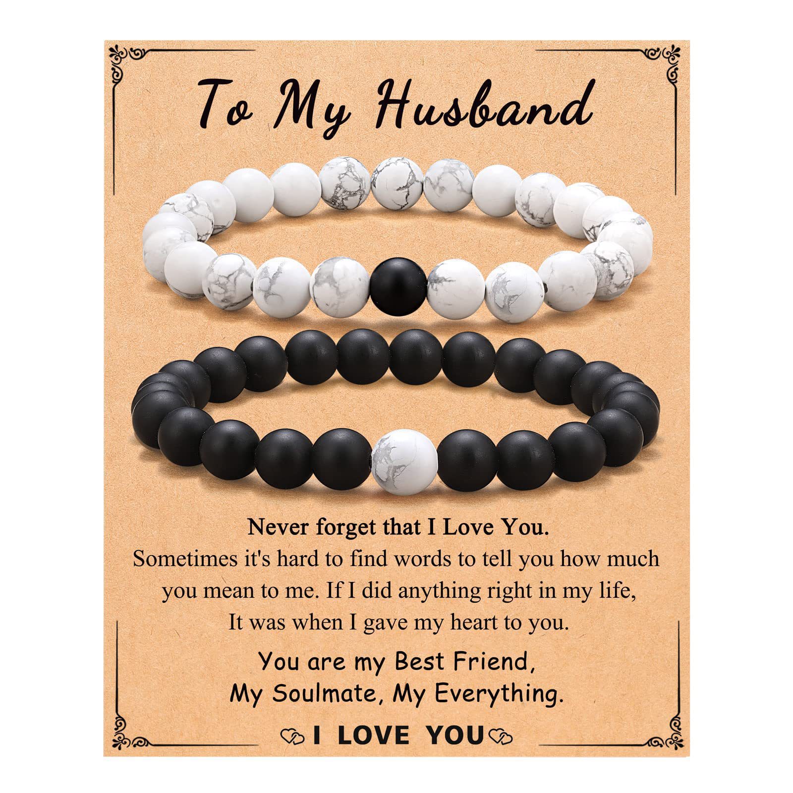 Black and white set and Husband card