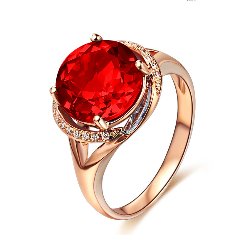 Rose gold red diamond