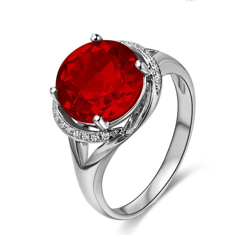 White gold red diamond