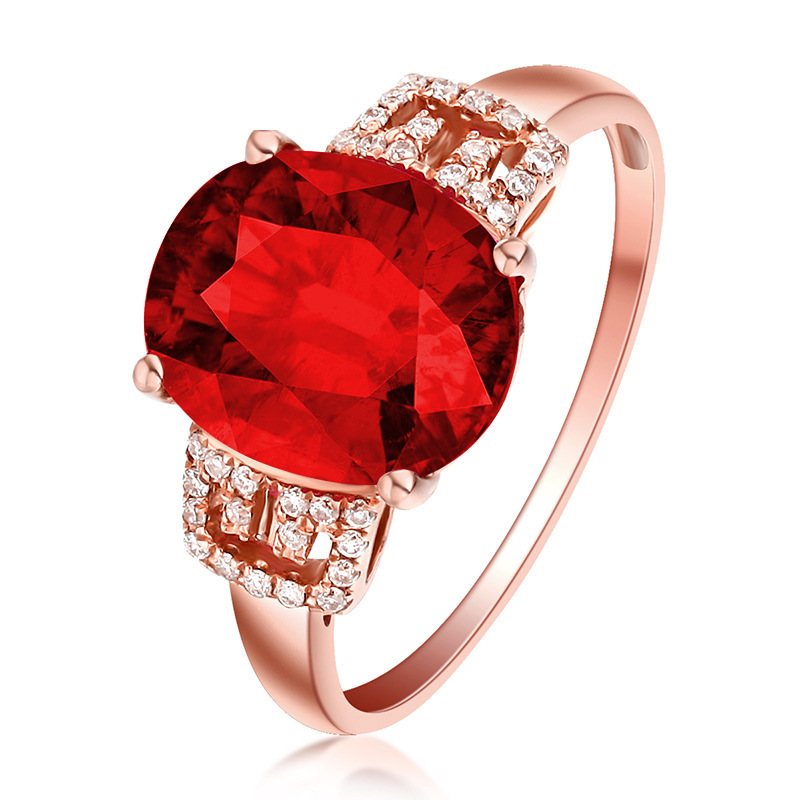 1:Rose gold red diamond