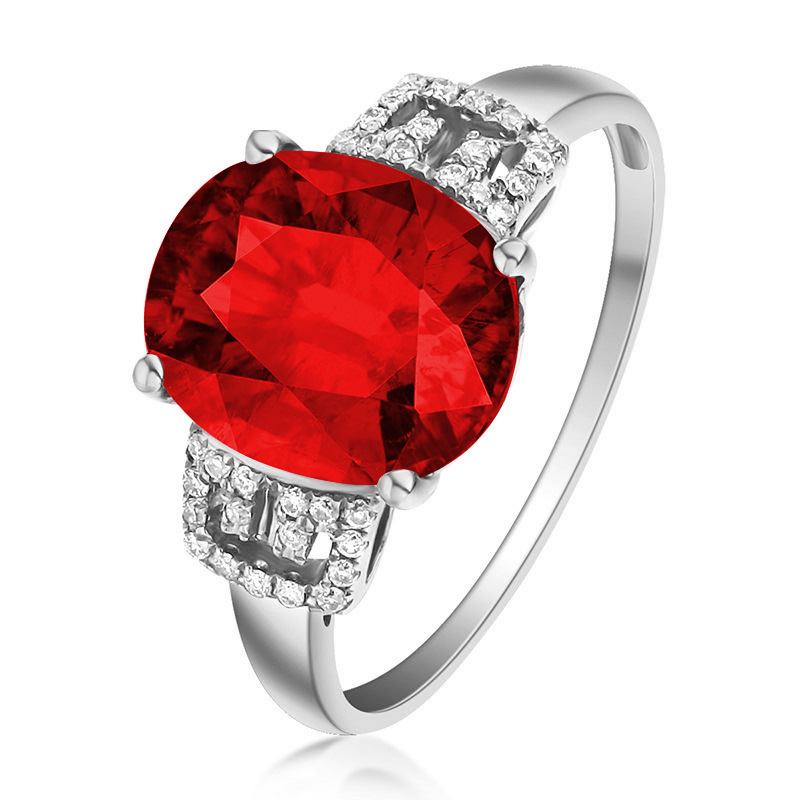 2:White gold red diamond