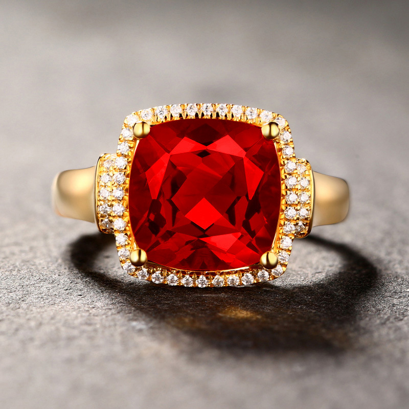 Gold red diamond