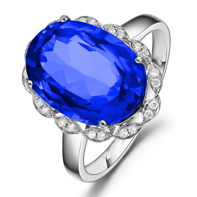 2:White gold deep blue diamond