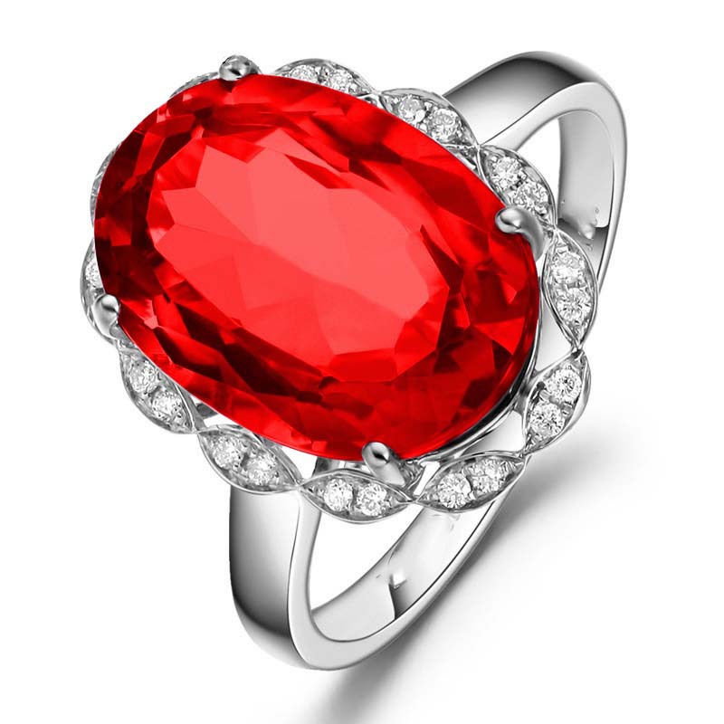 4:White gold red diamond