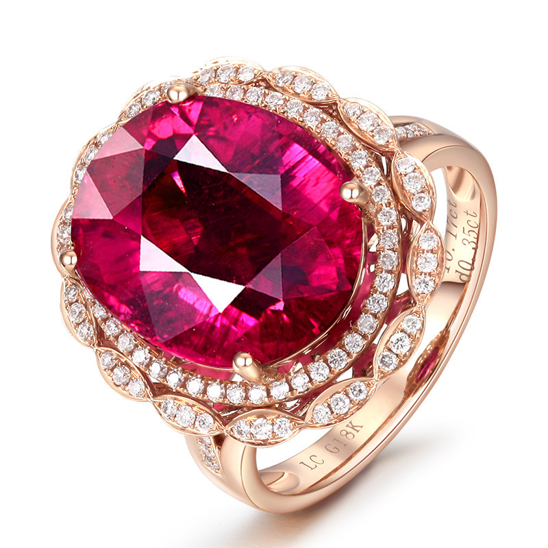 1:Rose gold red diamond