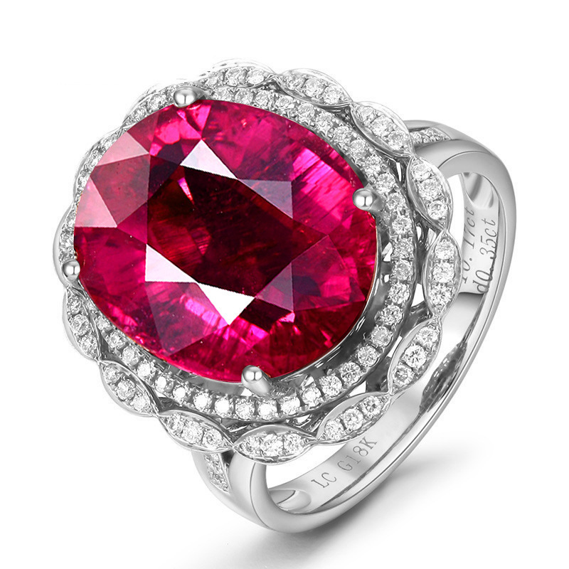 2:White gold red diamond