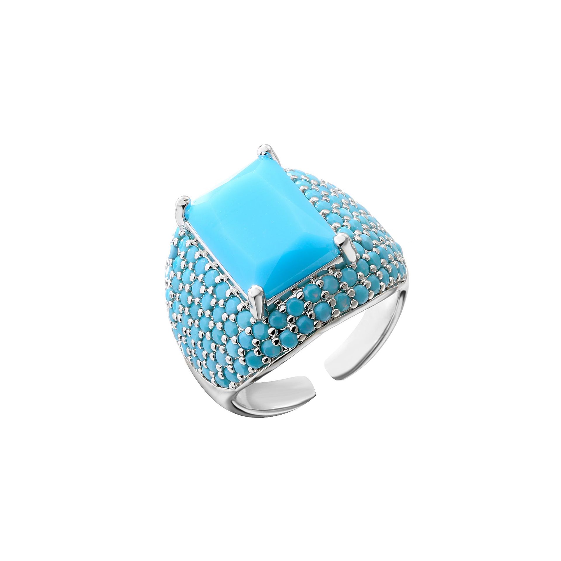 13:White gold turquoise diamond