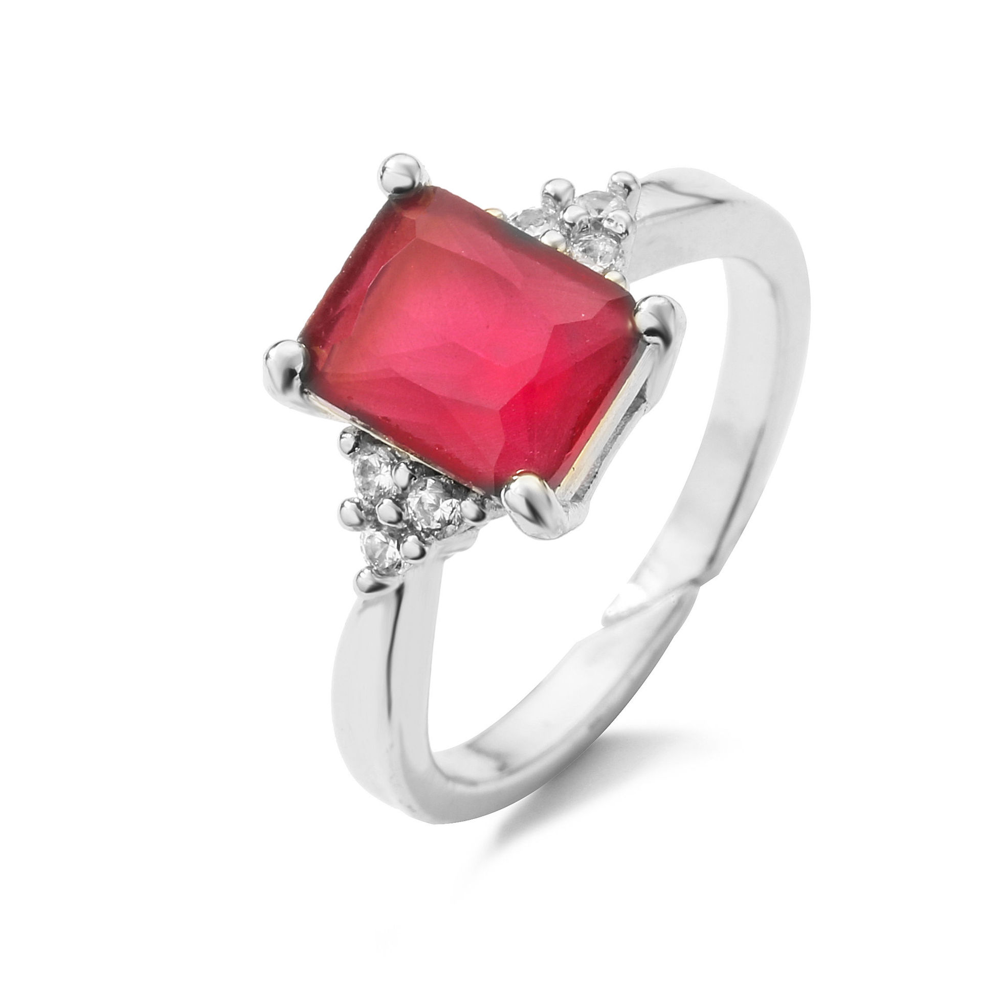 3:White gold red diamond