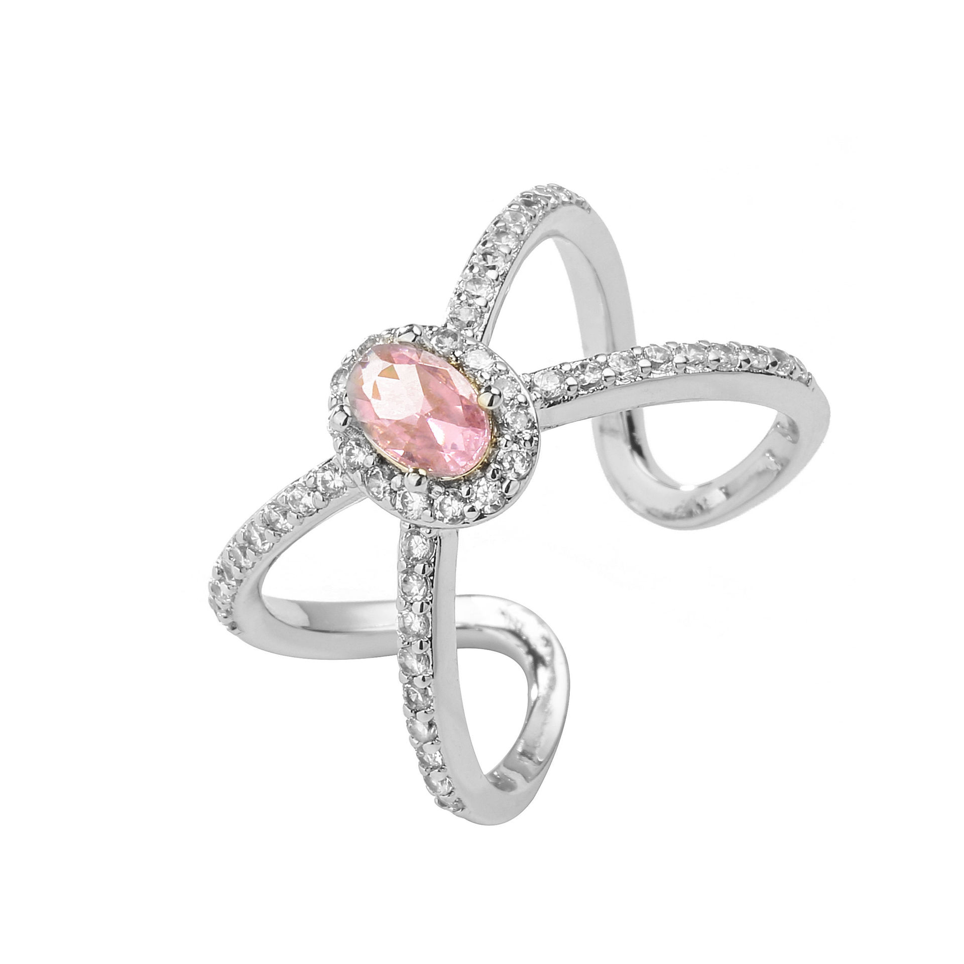 White gold pink diamond