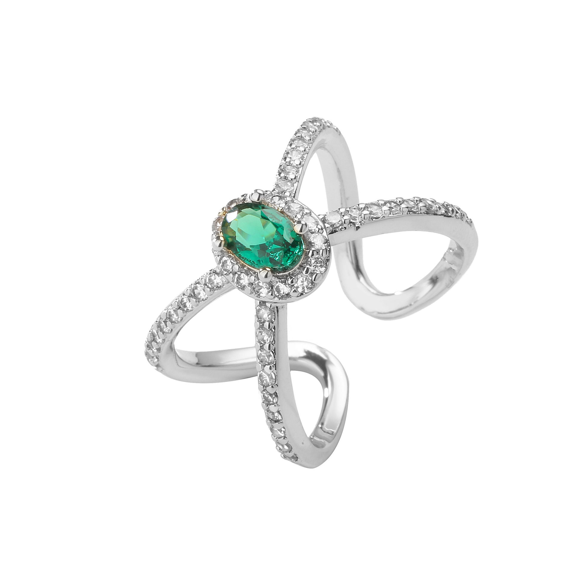 6:White gold green diamond