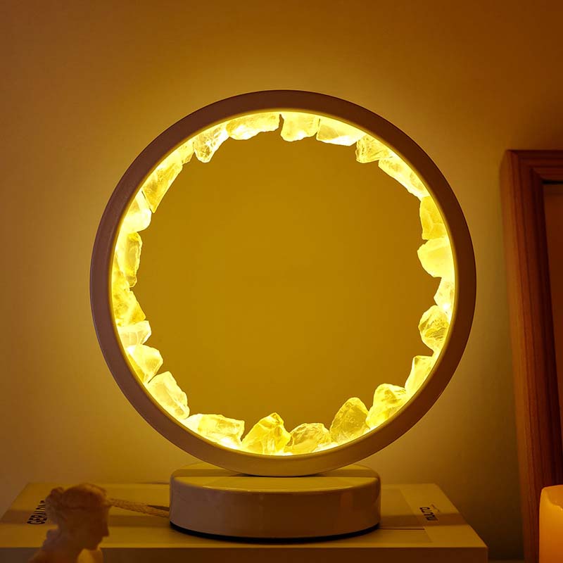 4:Yellow crystal ( monochromatic warm light ) white frame