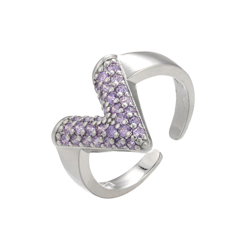 White gold purple diamond