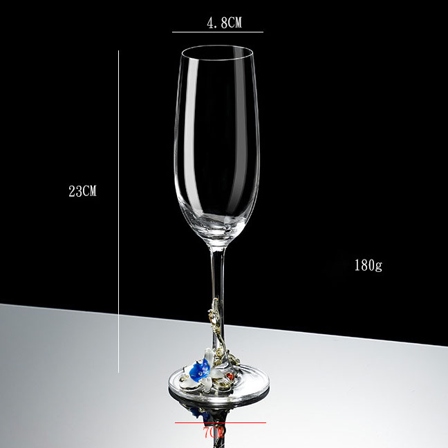 220ML blue half-color regular champagne glass