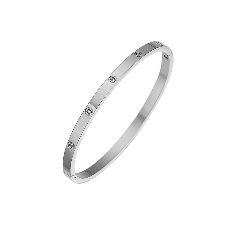 8:4MM narrow silver ten diamond female