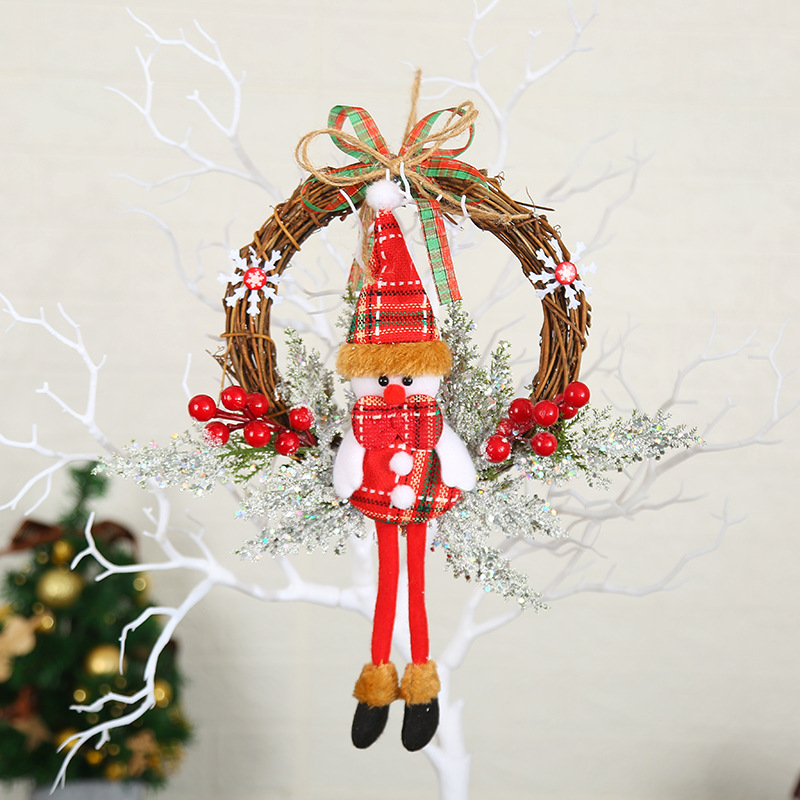 8:Small twig wreath snowman 35*33cm