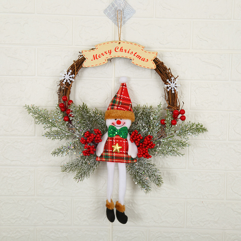 11:Big twig wreath snowman 35*33cm