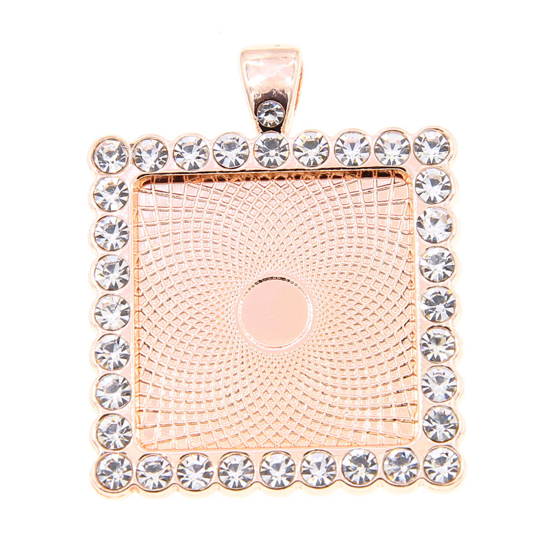 Rose gold white diamond