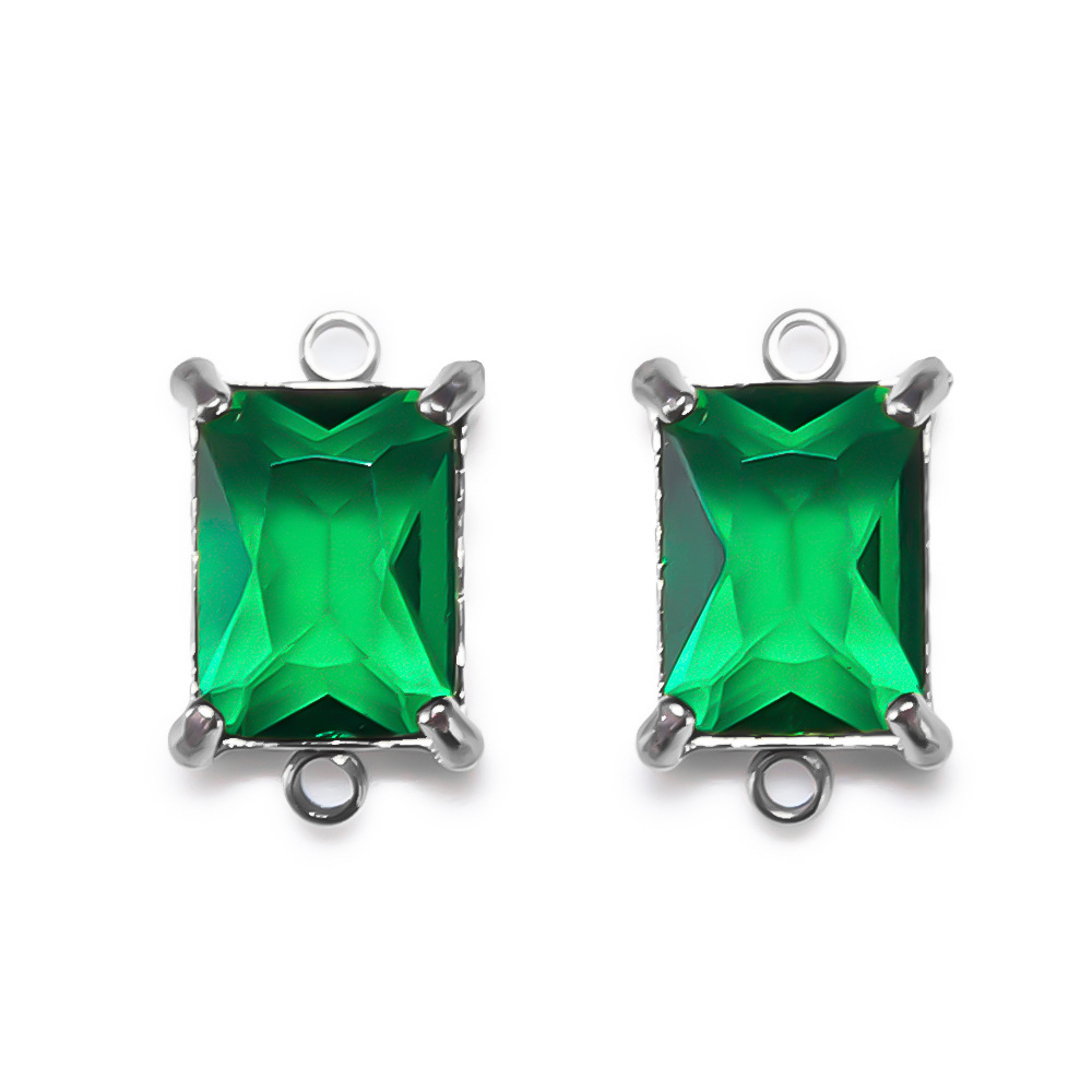 Steel-9x7mm square-green