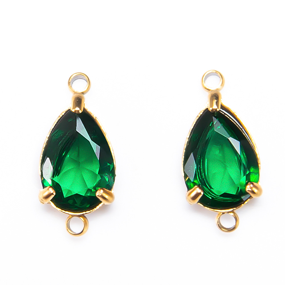 3:Gold-drops 10x6mm-green