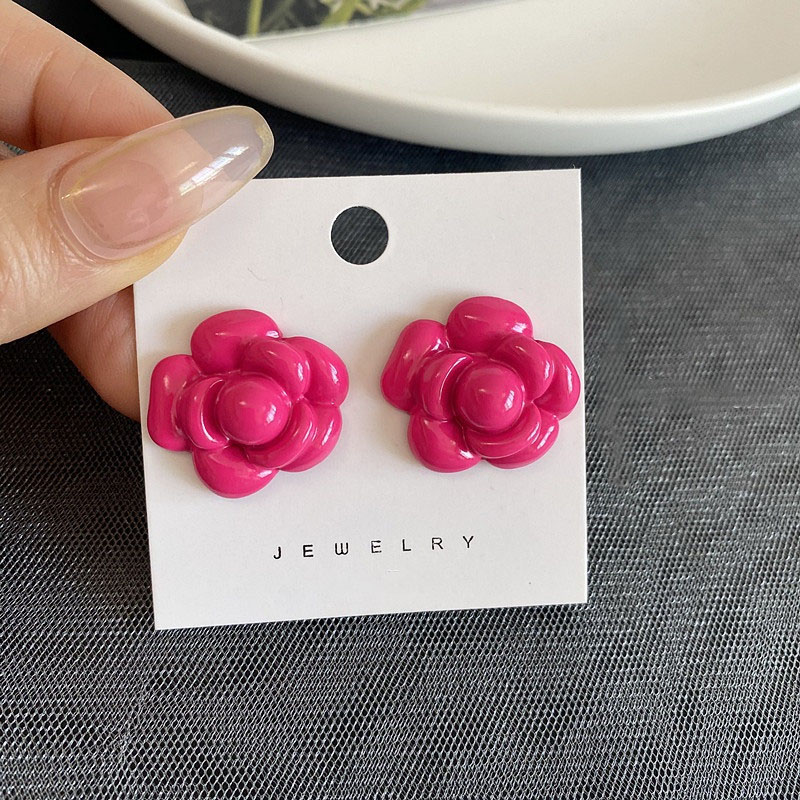 3:Large flower stud earrings 2.3cm