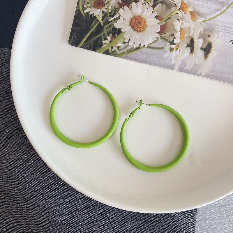 12:Spray paint tapered ring earrings 4.8cm