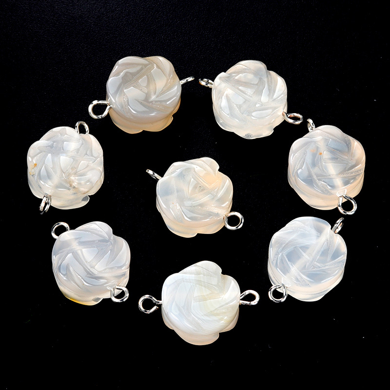 8 white agate