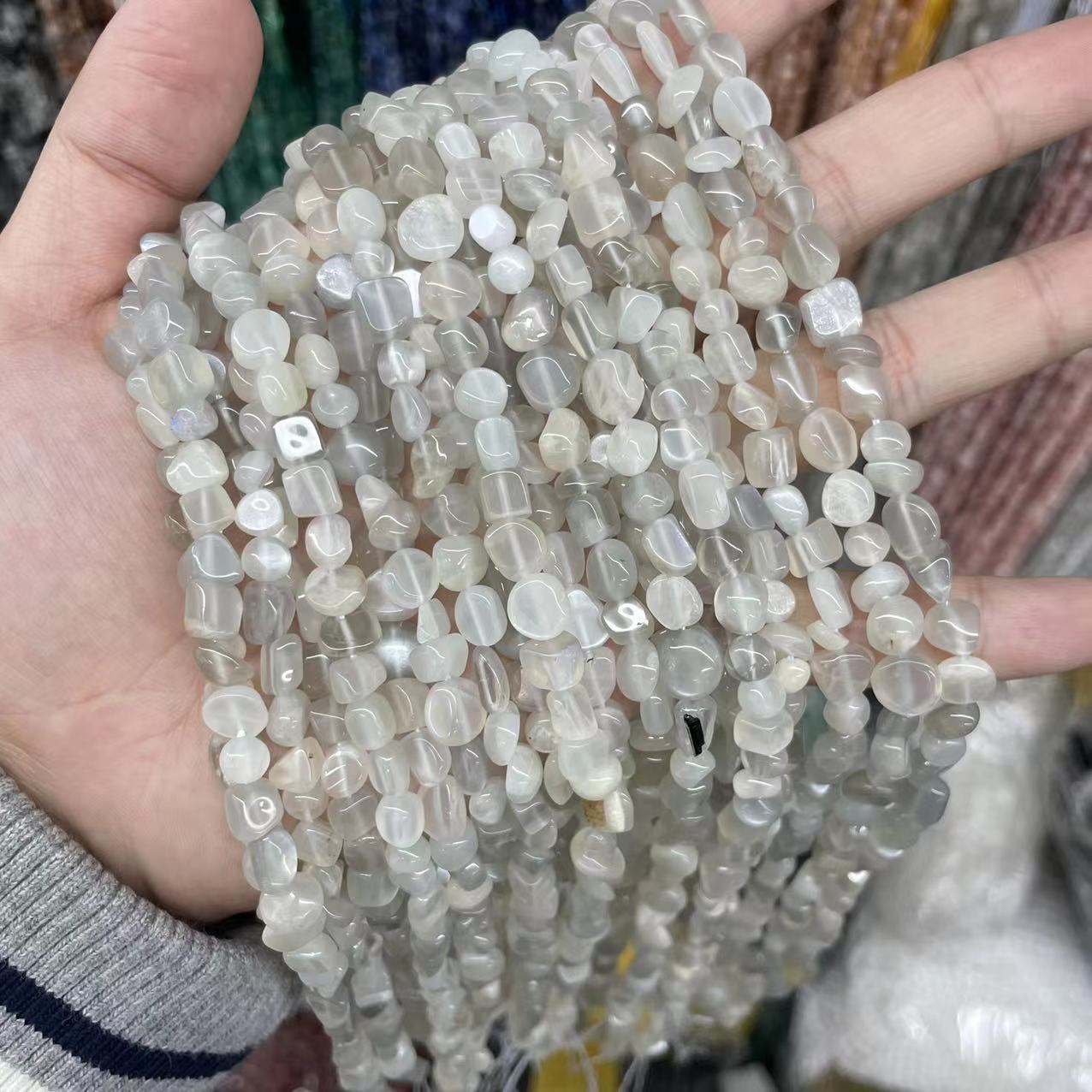 Cream white moonstone