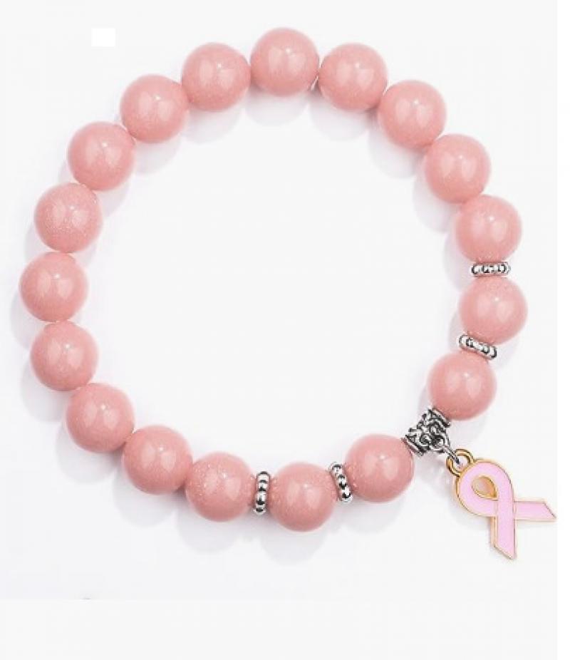 Peach jade pink bow