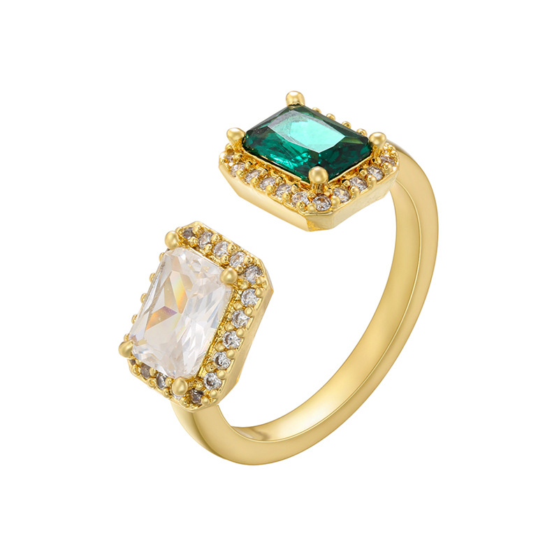 2:Gold and white diamonds and green diamonds