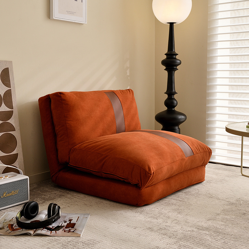 Tech Velvet - Coral Orange Brown strip