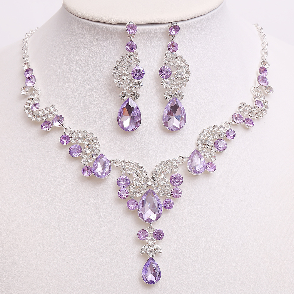 C017 thick silver white diamond + lavender diamond