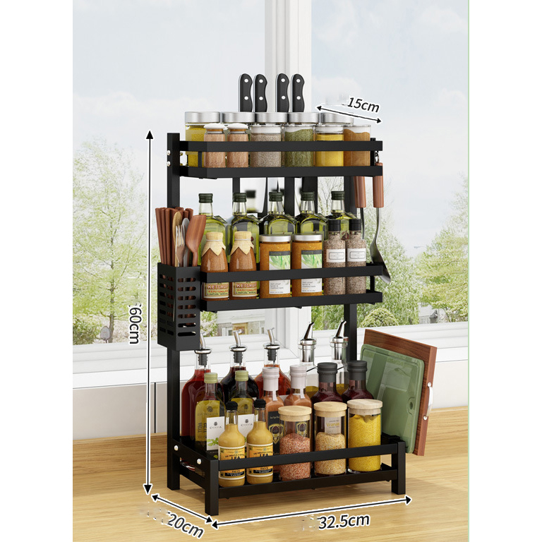 Drillless plate-H-type seasoning rack-3-layer full set