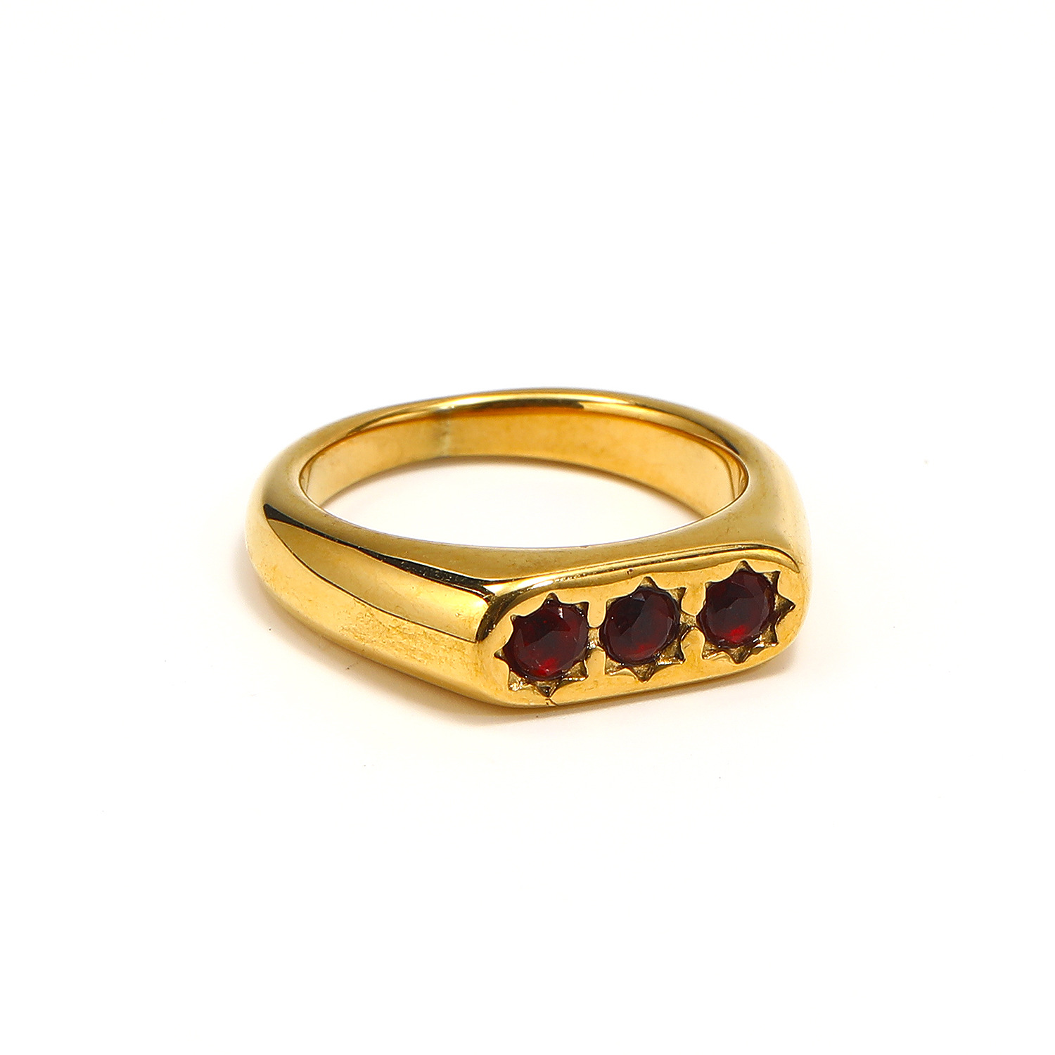 Gold garnet red diamond 6