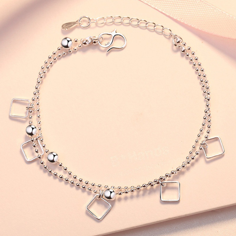 Double hollow square bracelet # SZ014