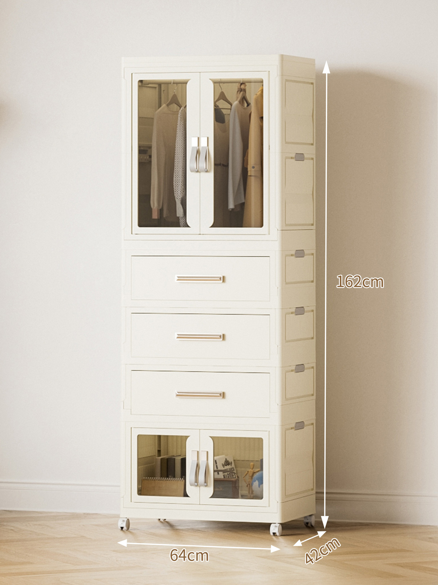 Oversized 1 wardrobe   1 folding cabinet   3 drawers