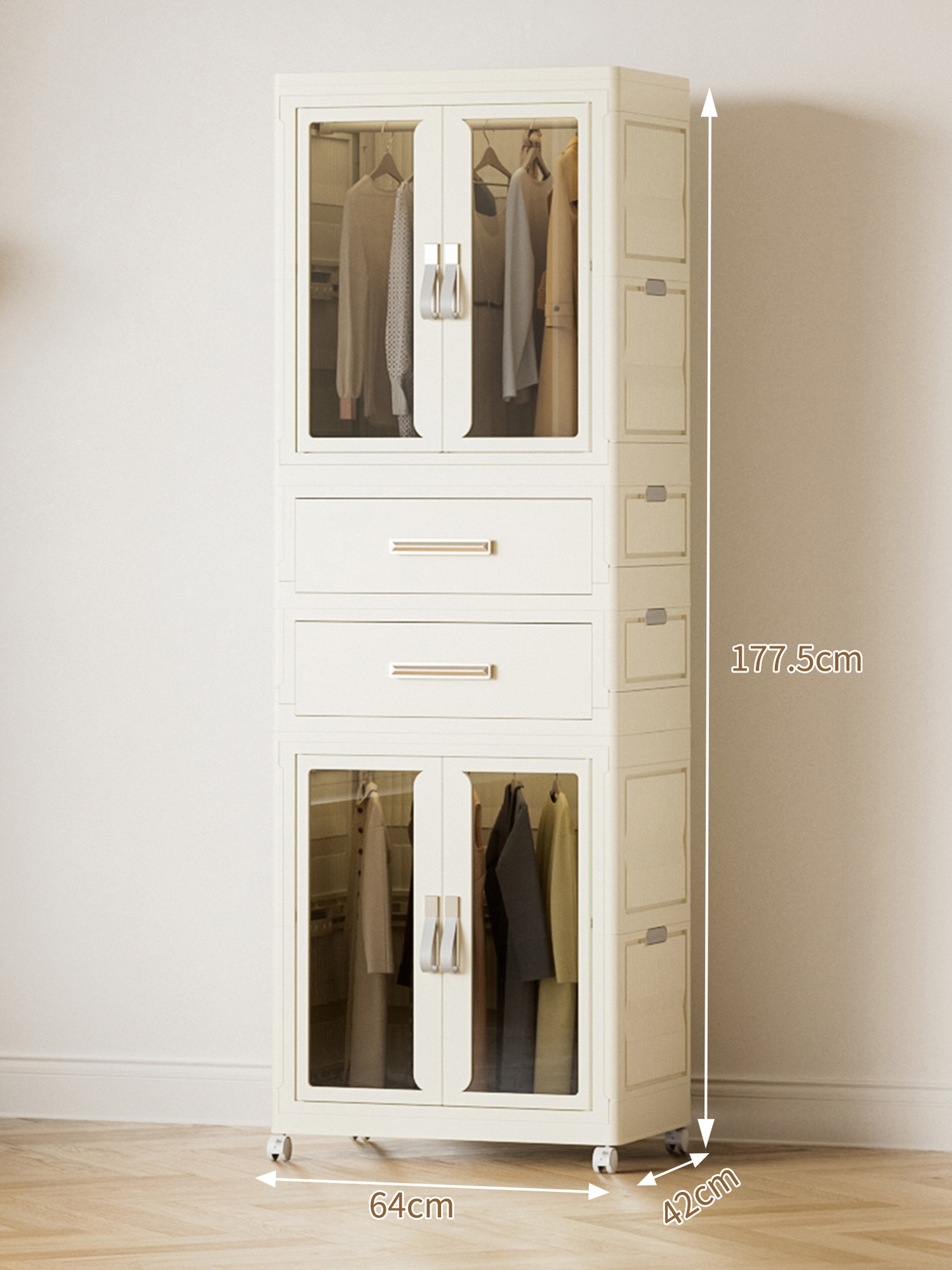 Oversized 2 closet   2 drawers