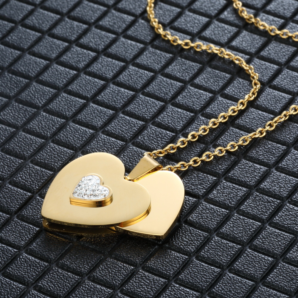 Gold love necklace