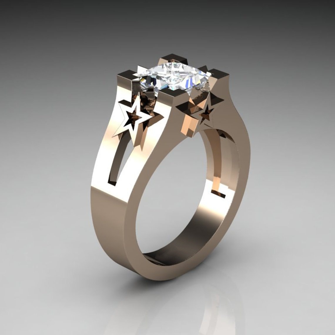 5:Rose gold white diamond