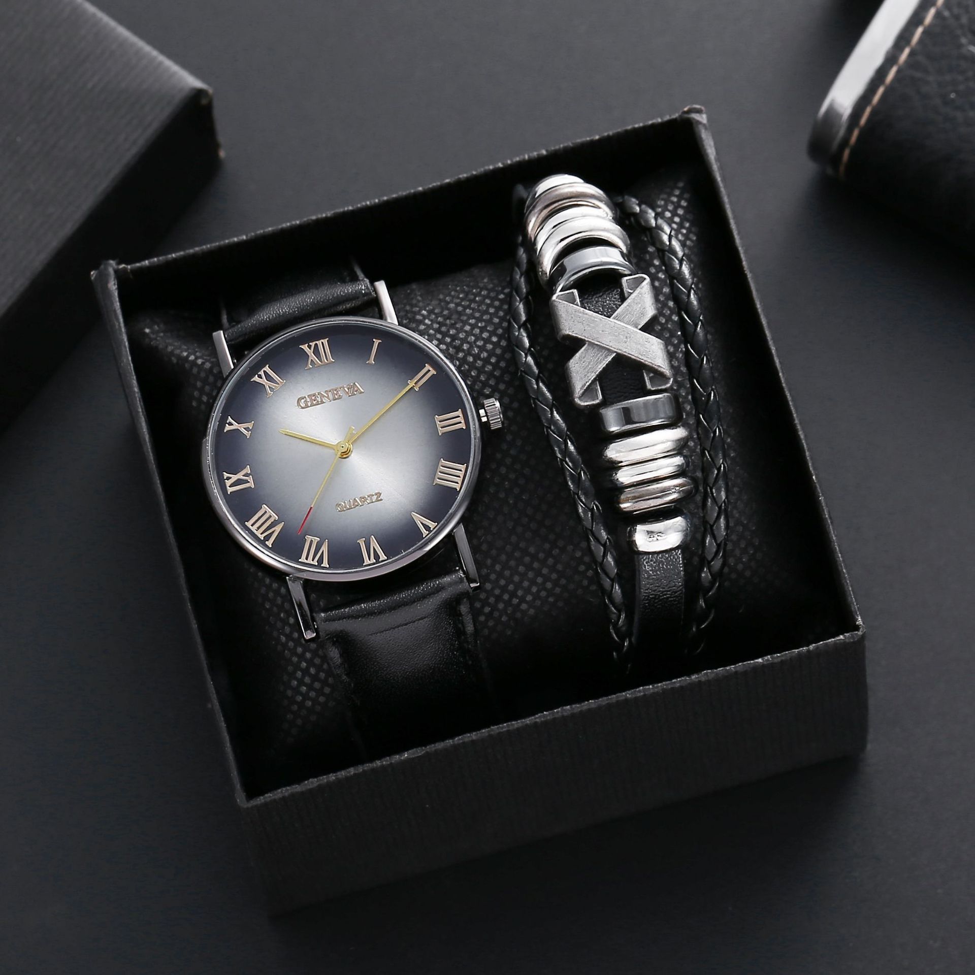 7:7  watch, bracelet and box