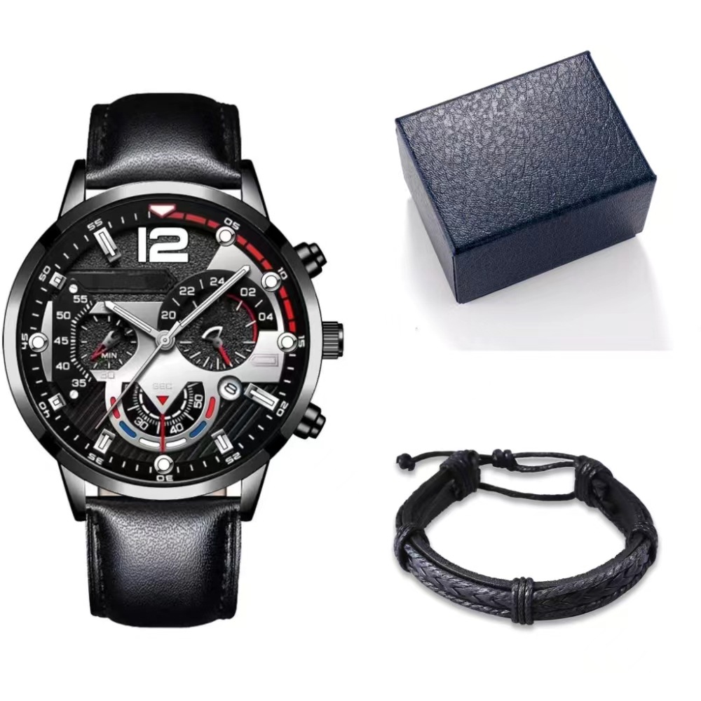 M watch, bracelet and box